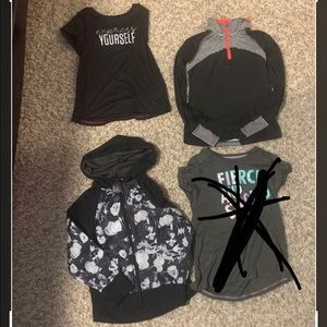 C9 1 long sleeve, 1 hooded jacket, 1 tshirts. XS